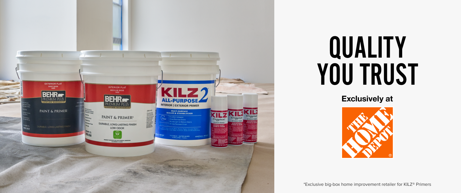 KILZ Primer Exclusive to Home Depot