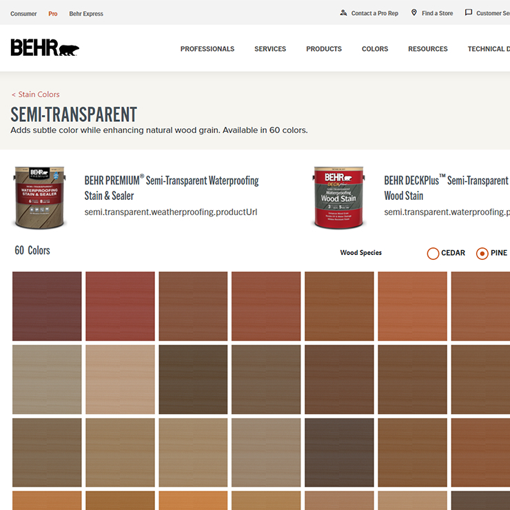 Wood Stain Colors