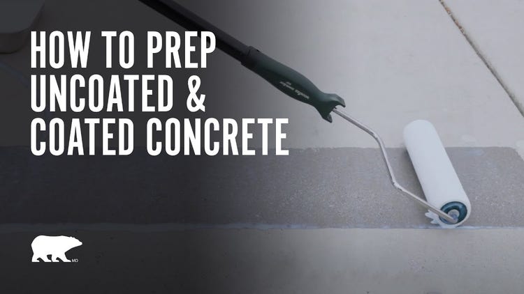 How to prep uncoated & coated concrete