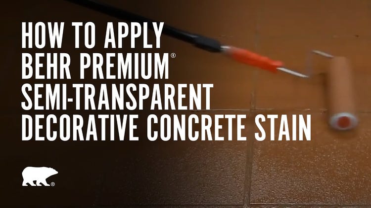 How to Apply BEHR PREMIUM® Semi-Transparent Decorative Concrete Stain