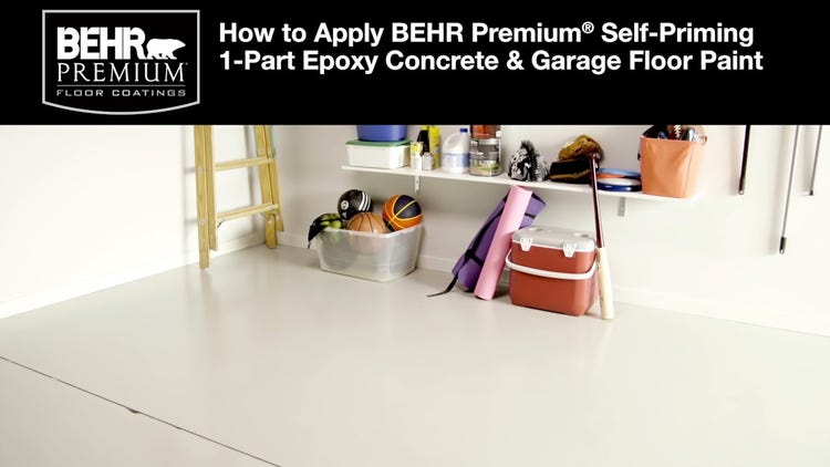 How to apply BEHR PREMIUM® 1-Part Epoxy Concrete & Garage Floor Paint