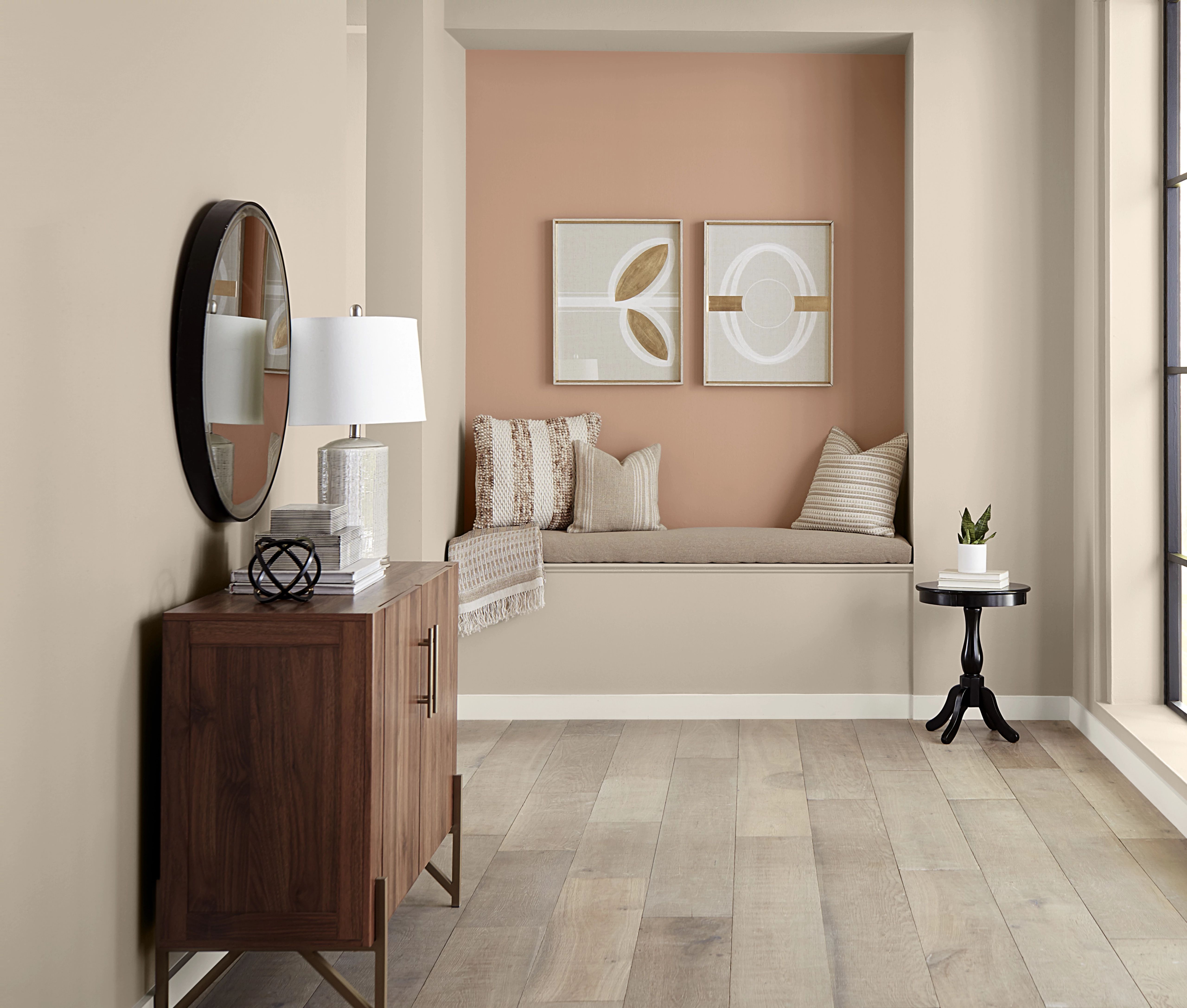 Nook featuring BEHR Canyon Dusk Paint Color