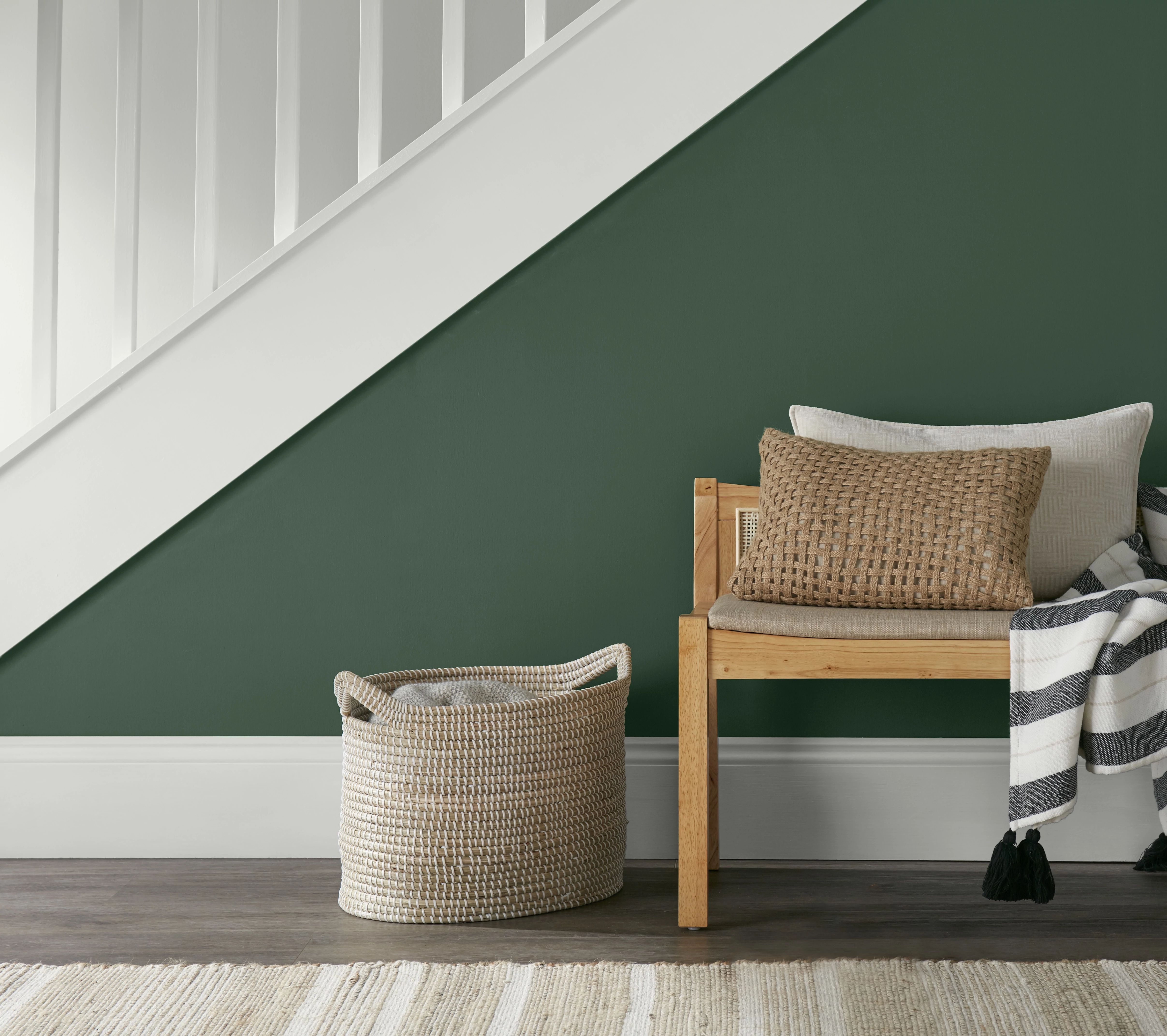 Entryway featuring BEHR Vine Leaf Paint Color