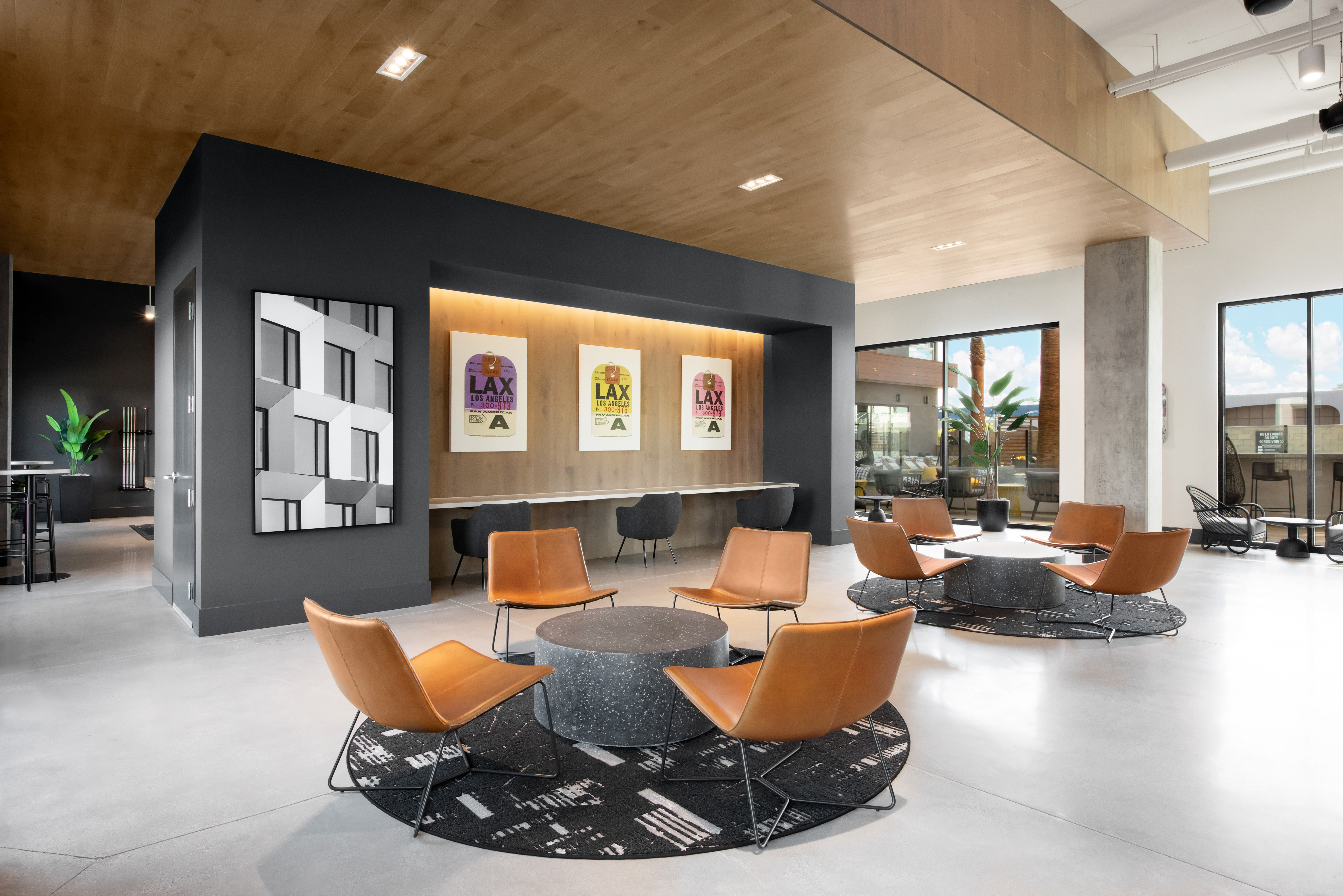 Commercial Airport Lounge Featuring BEHR Color of the Year Cracked Pepper