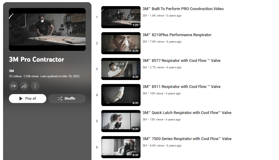 3M Pro Contractor YouTube Channel