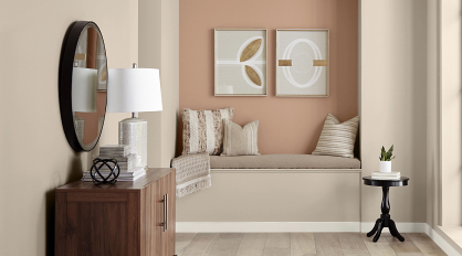 Nook featuring BEHR Canyon Dusk Paint Color