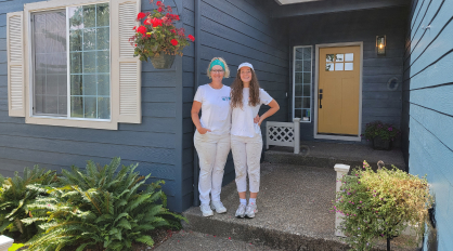 Karyn Grambusch with Daughter_Women in Paint