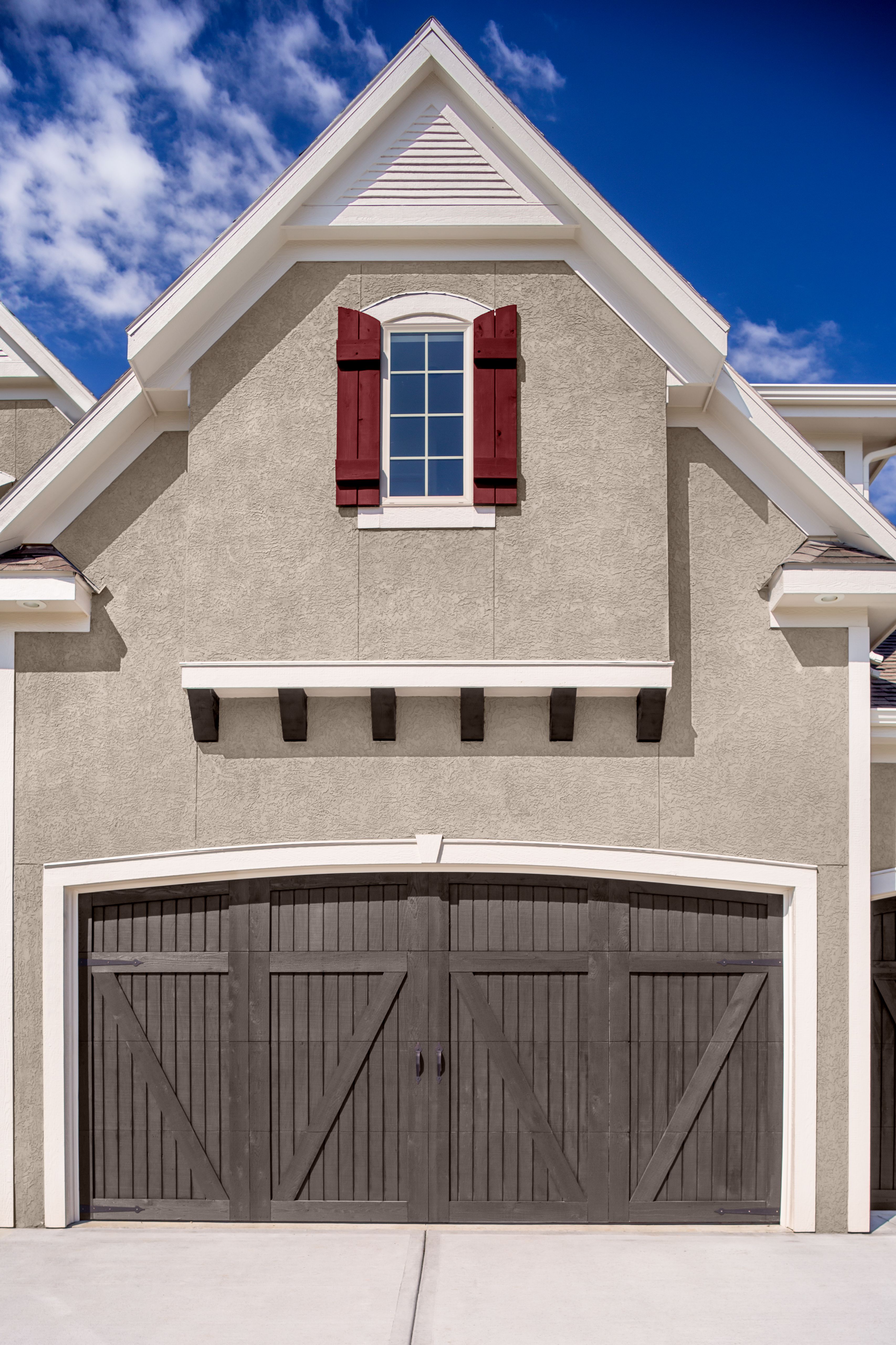 Exterior of home with stucco